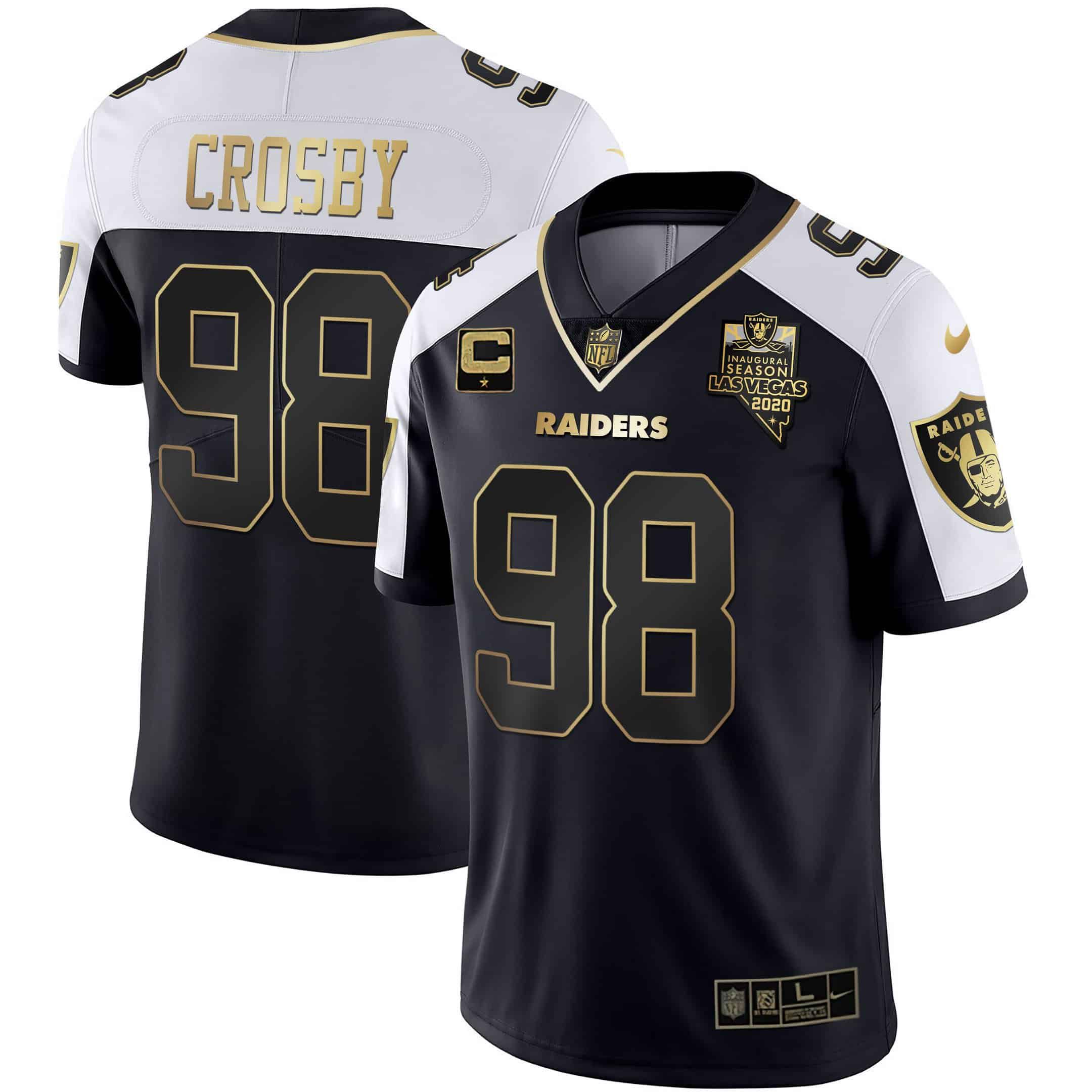 Men Oakland Raiders #98 Crosby 2024 Nike Vapor Black Gold & Black Inverted Limited NFL Jersey->indianapolis colts->NFL Jersey